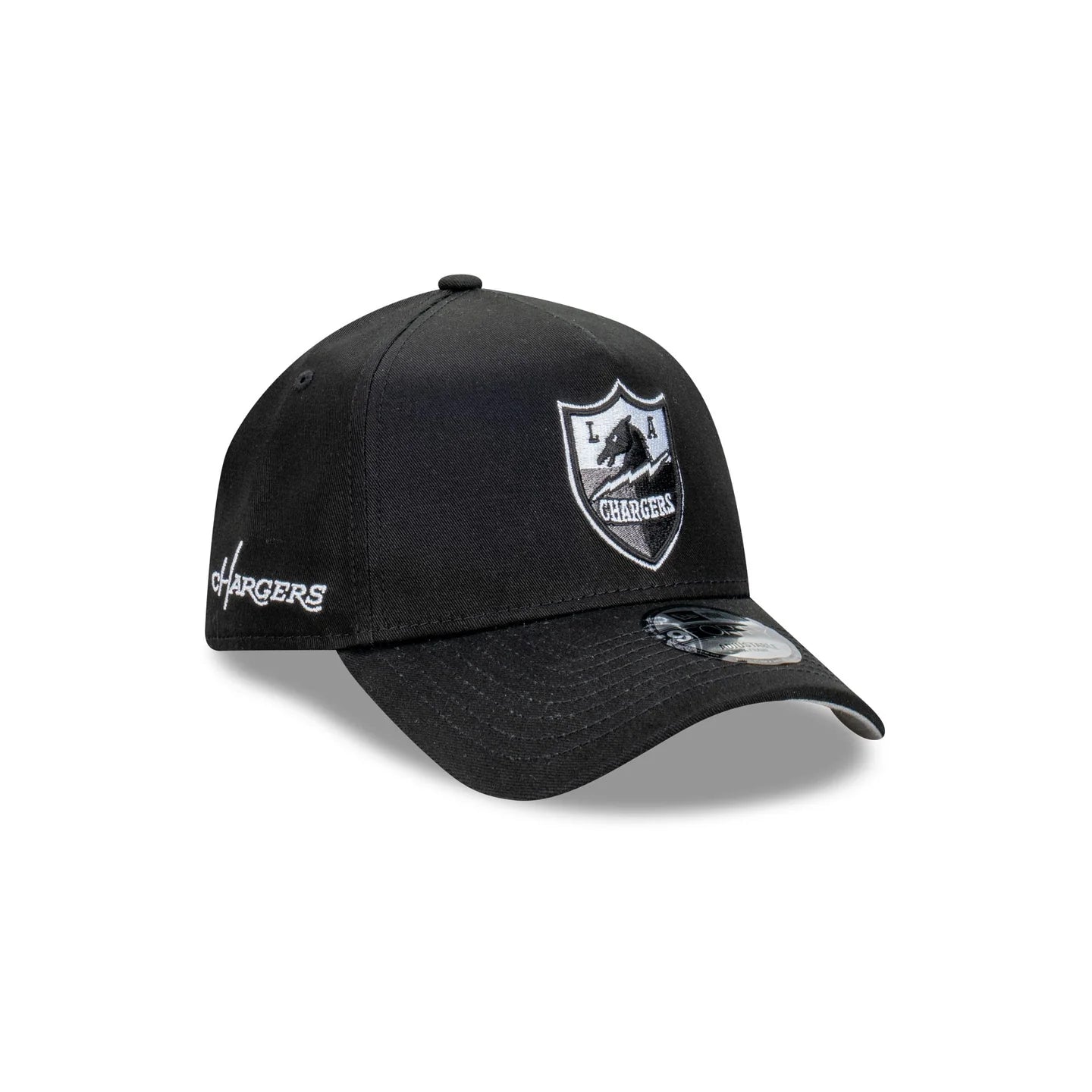 Los Angeles Chargers Hat - Classic Black 9Forty A-Frame NFL Snapback Cap - New Era